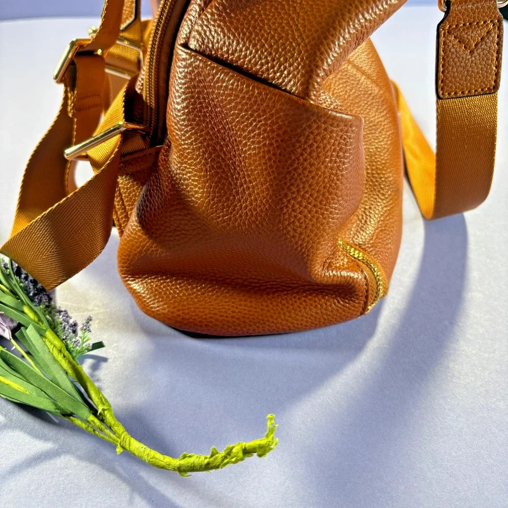 Kattee Womens Anti-Theft, Pickpocket Backpack Purse Leather Brown Travel Safety